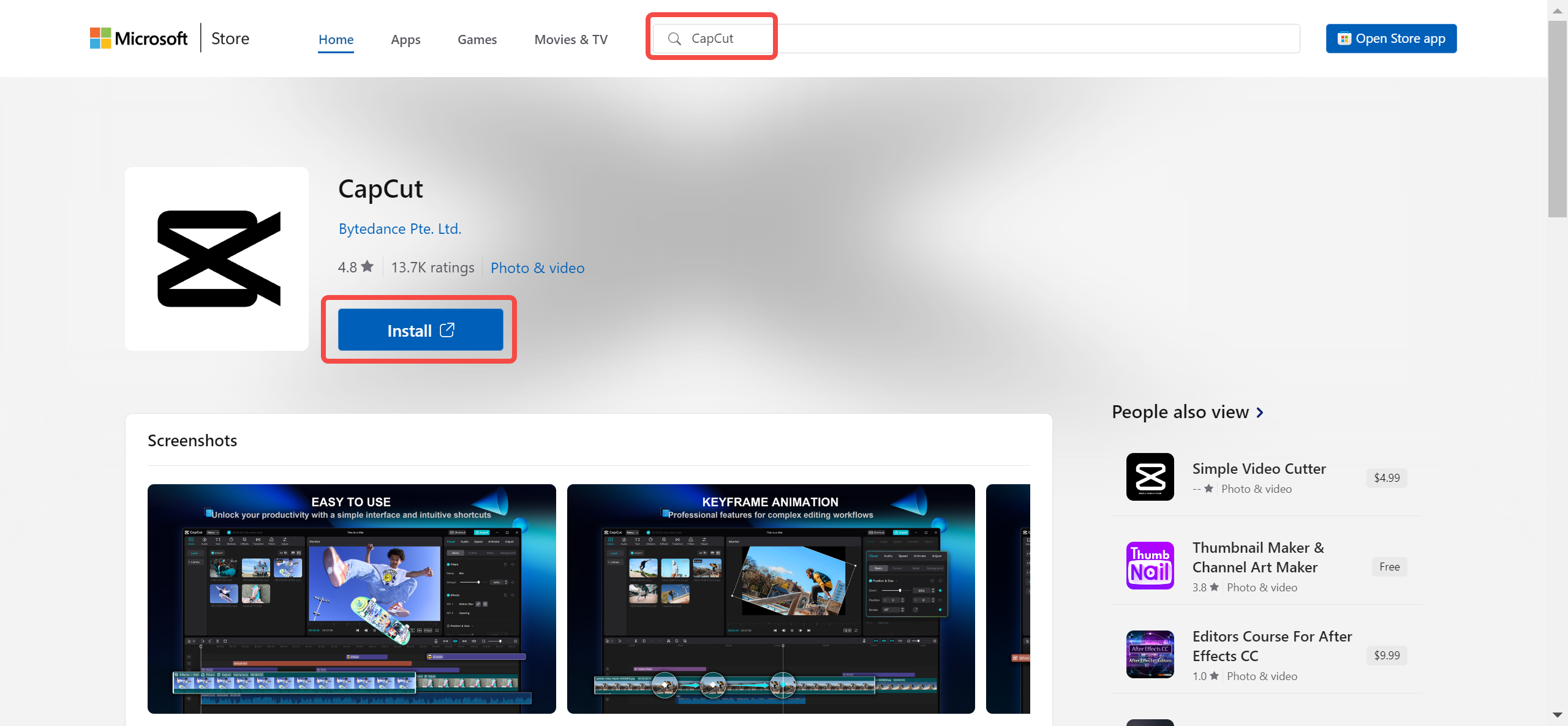 ¿Cómo descargar CapCut desde Microsoft Store?