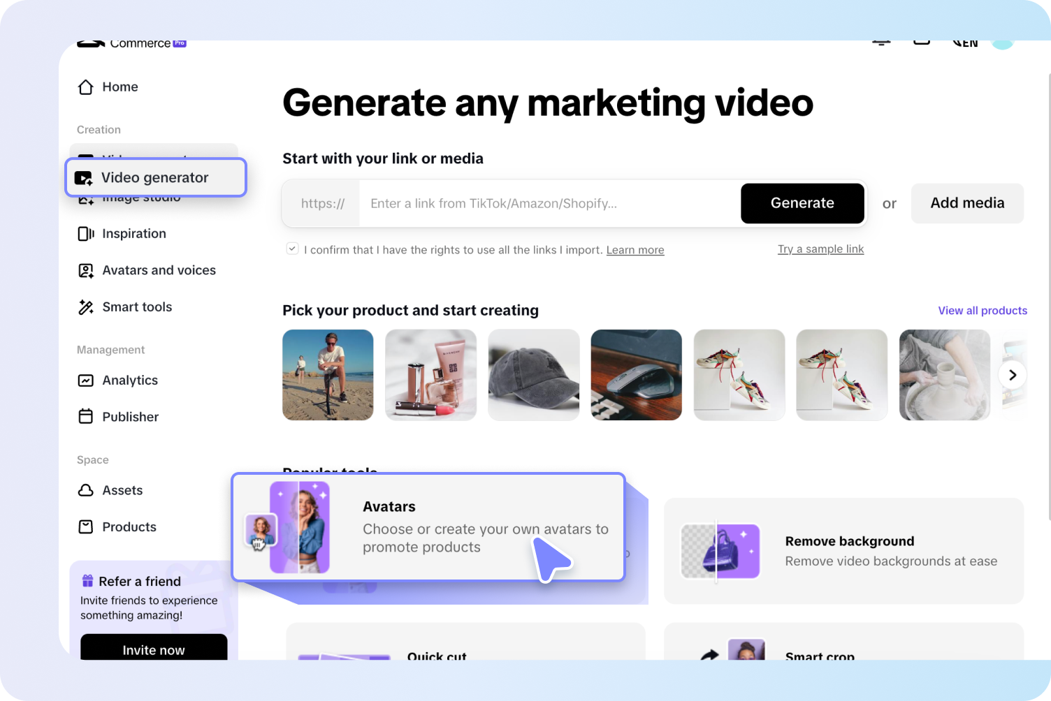 Zugriff auf Video-Generator