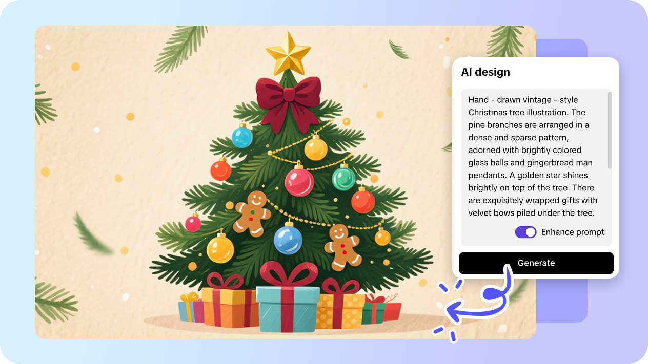 Easy-to-use Christmas tree picture creator