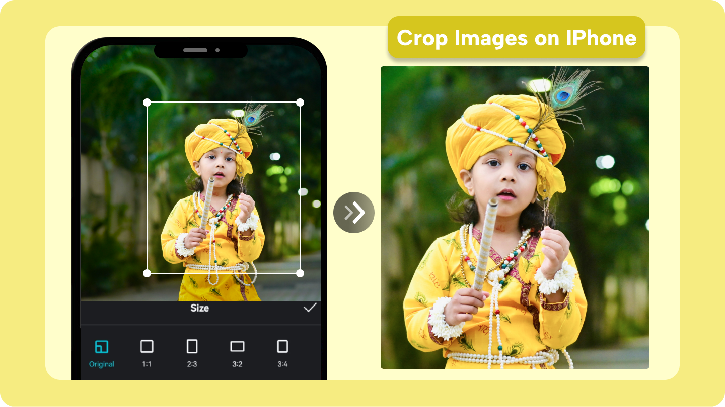 crop images on iPhone