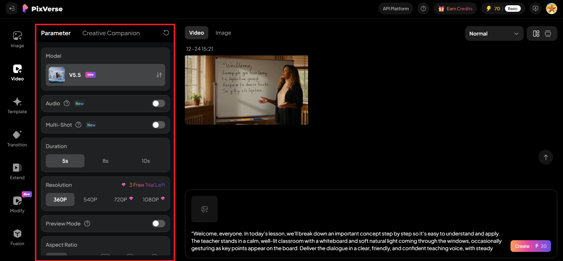 Review the generated video and regenerate if needed