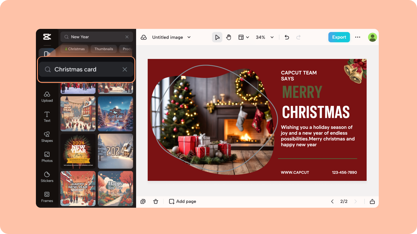 crea la tua carta di Natale