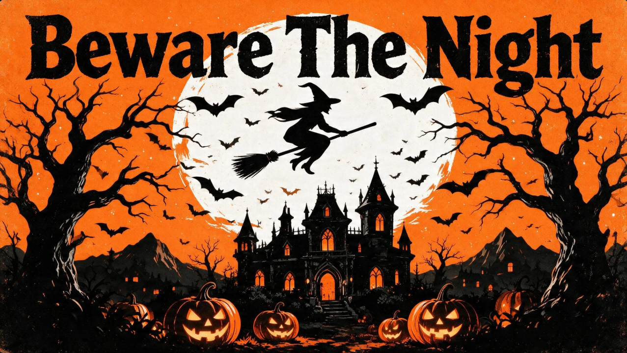 Schablone Halloween-Poster