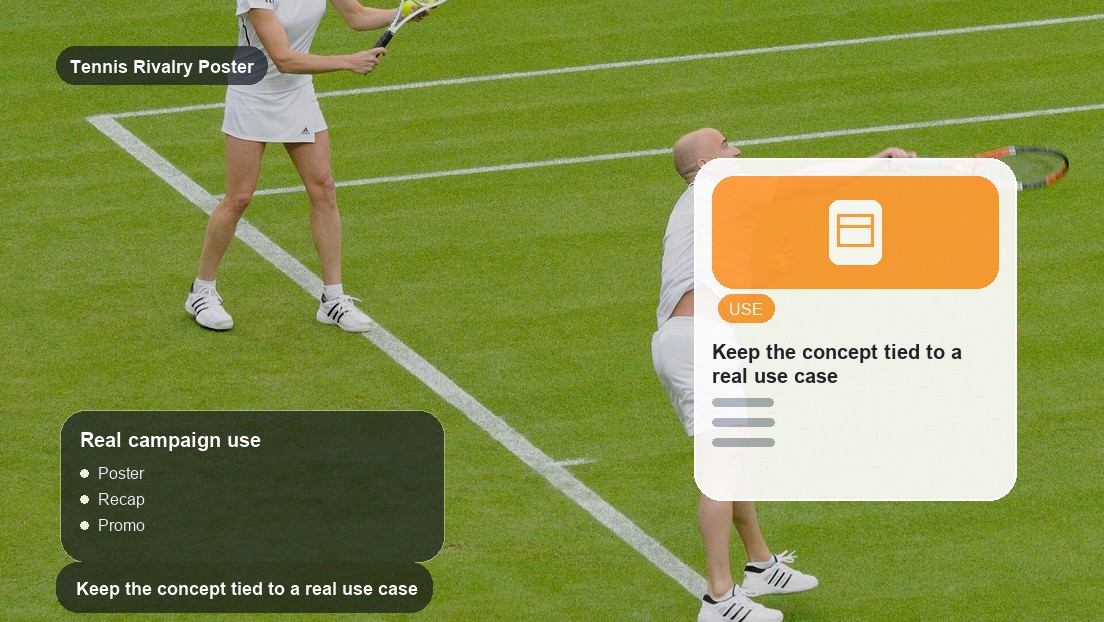Tennis Rivalry Poster Maker realistic image for keep the concept tied to a real use case