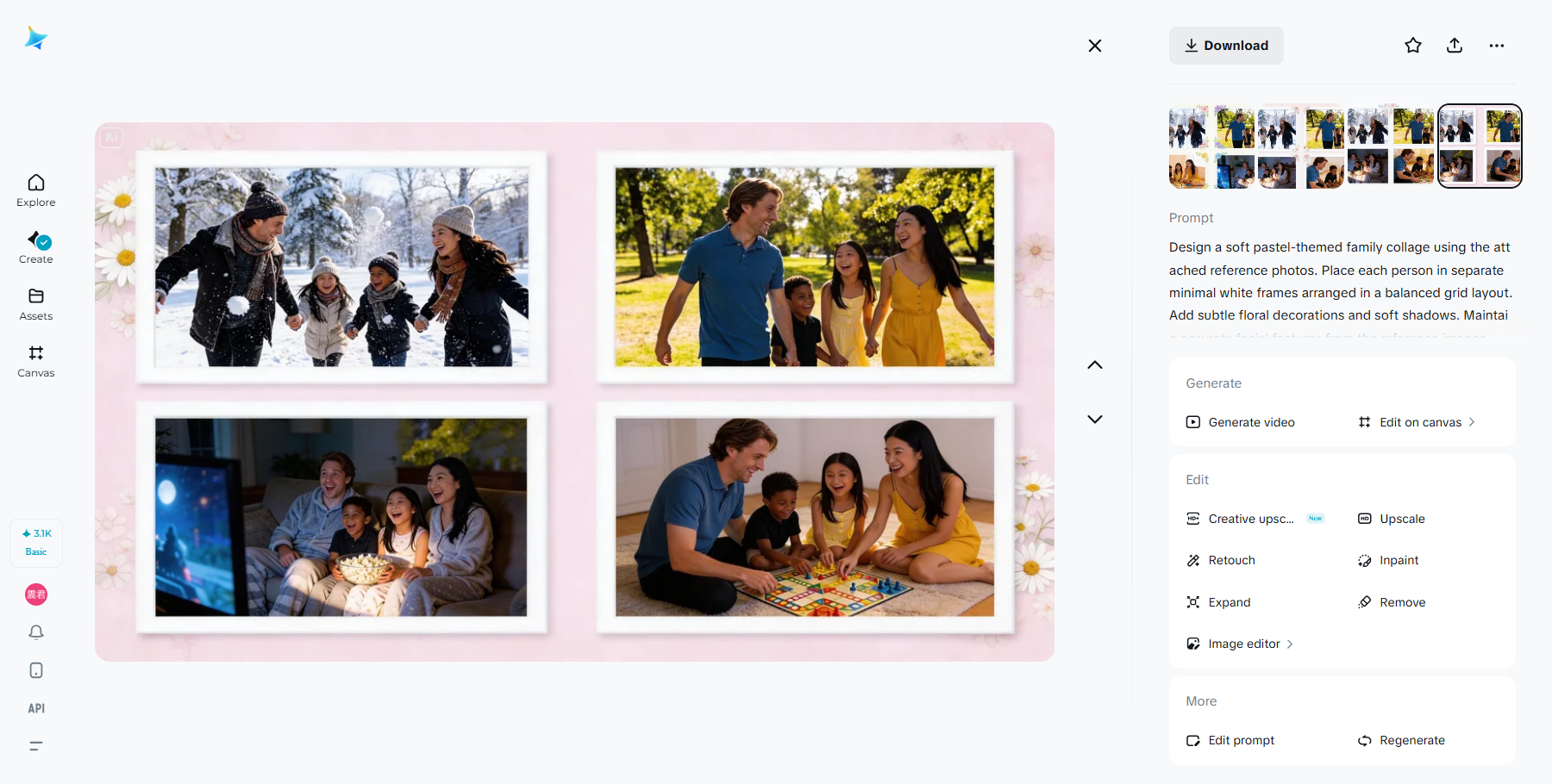 Refine and download the image