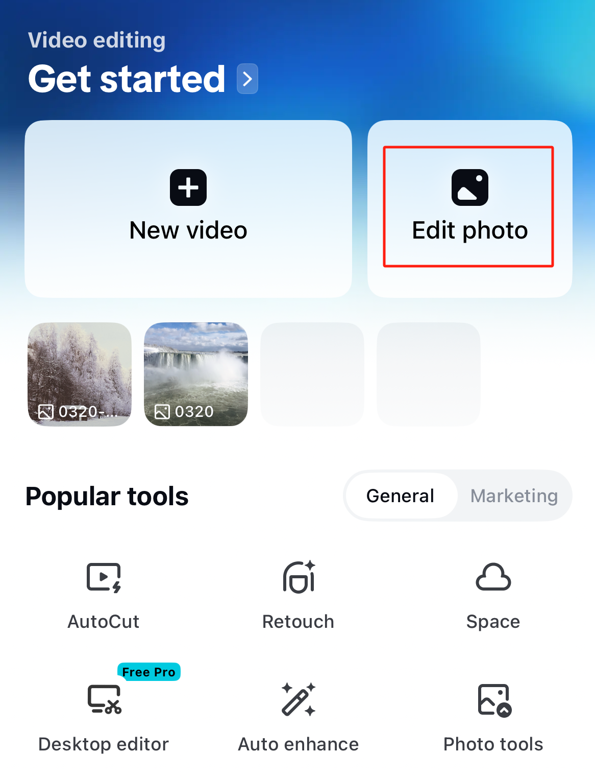 CapCut Mobile Edit Photo