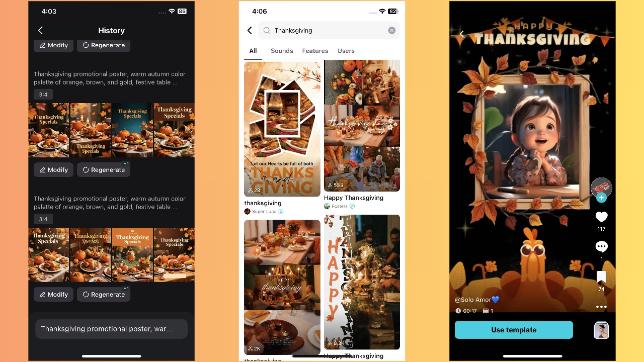 CapCut App: Create happy Thanksgiving visuals