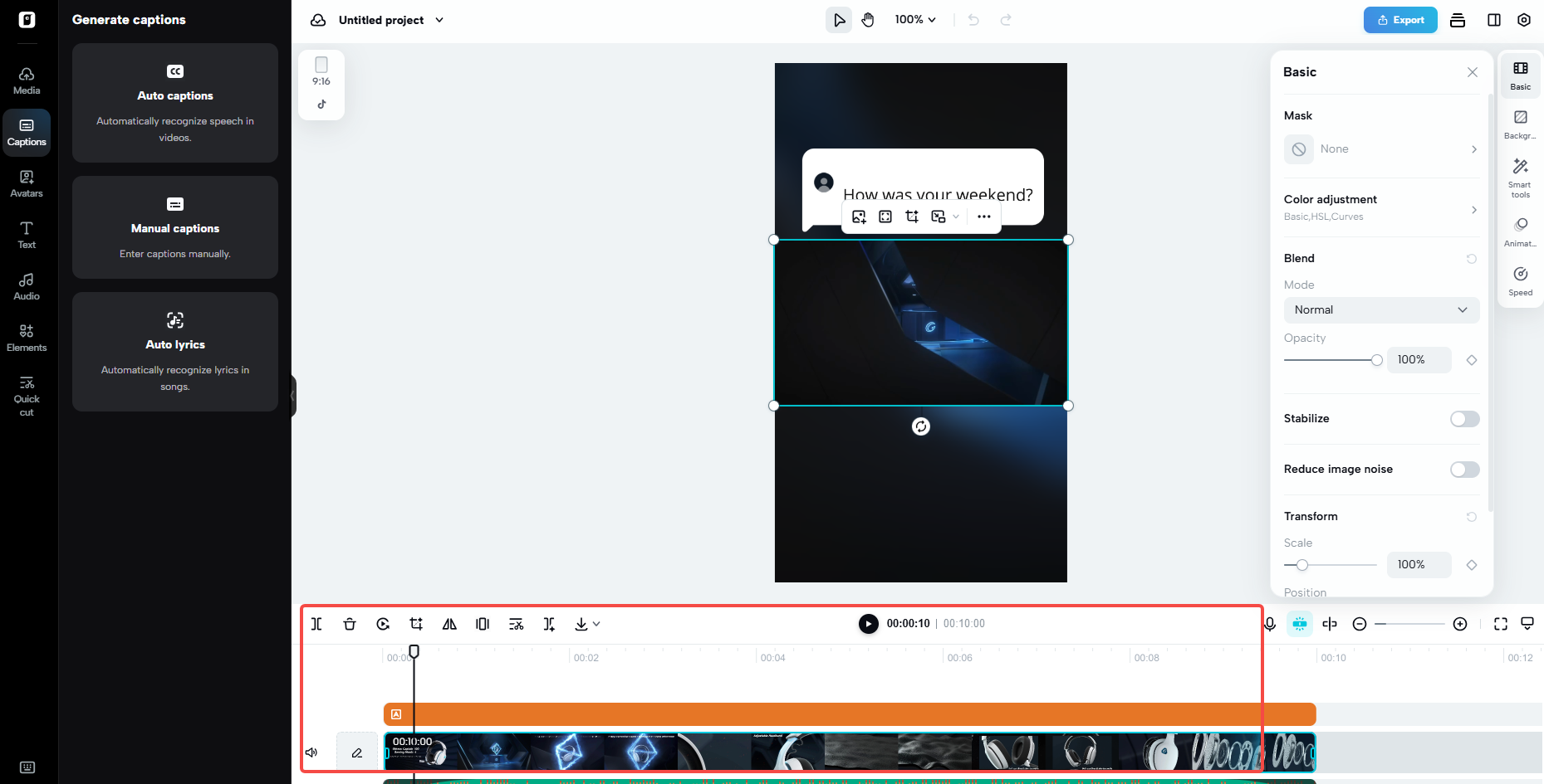 Easy video editing