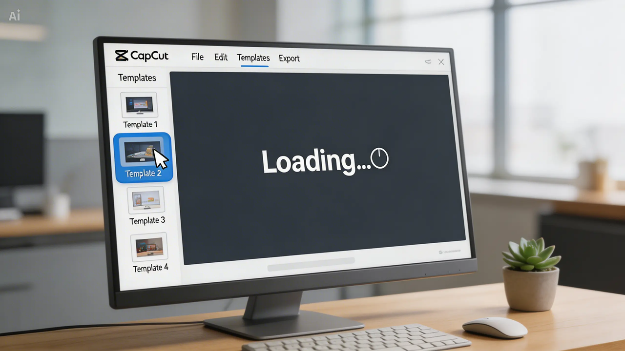 template loading on CapCut