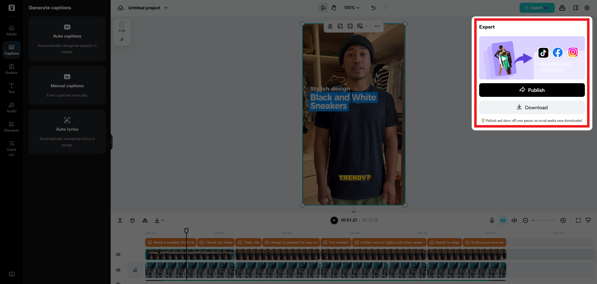 Đăng hoặc tải xuống video Câu chuyện Instagram đã tạo của bạn
