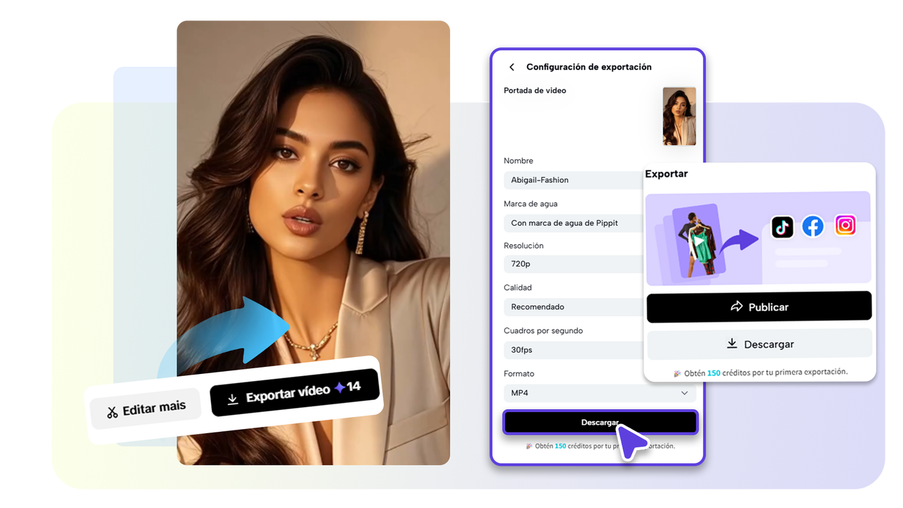 Pippit permite obtener vista previa y exportar audio con calidad profesional