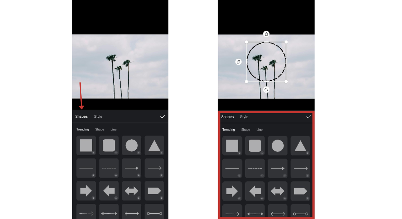 shape effects