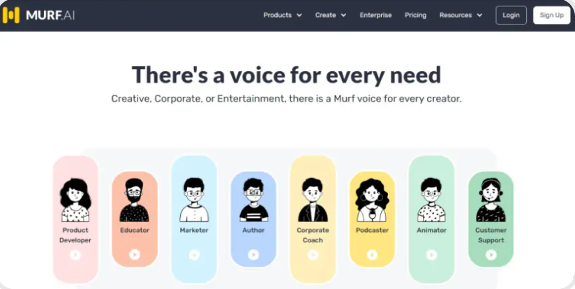 Interface of Murf - another efficient voice changer for Discord