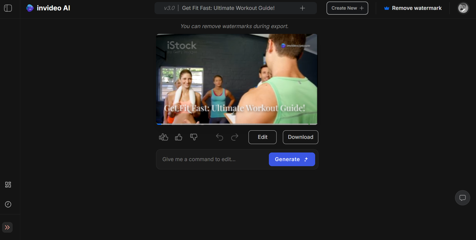 InVideo: YouTube AI 생성기