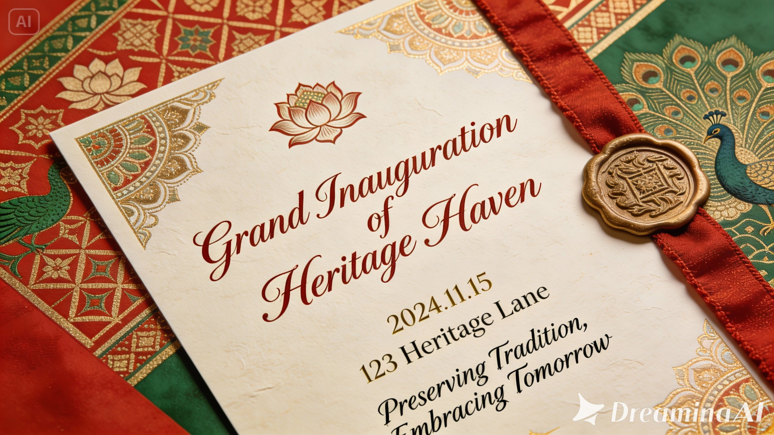 Cultural invitation mockups