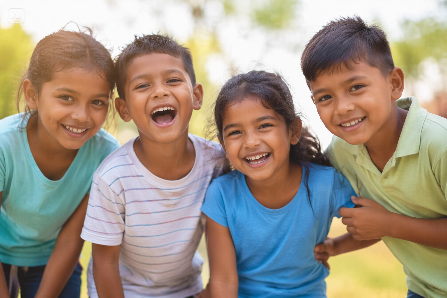 ai children day photo background