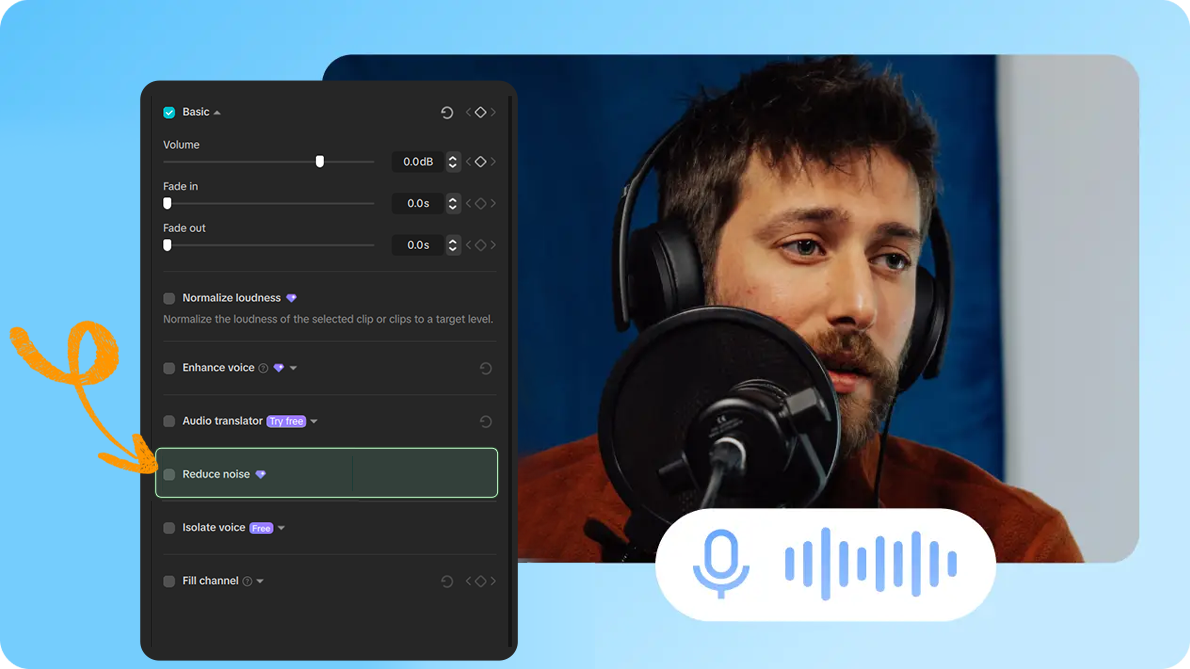 Neem voice-overs in realtime op voor de podcast met CapCut