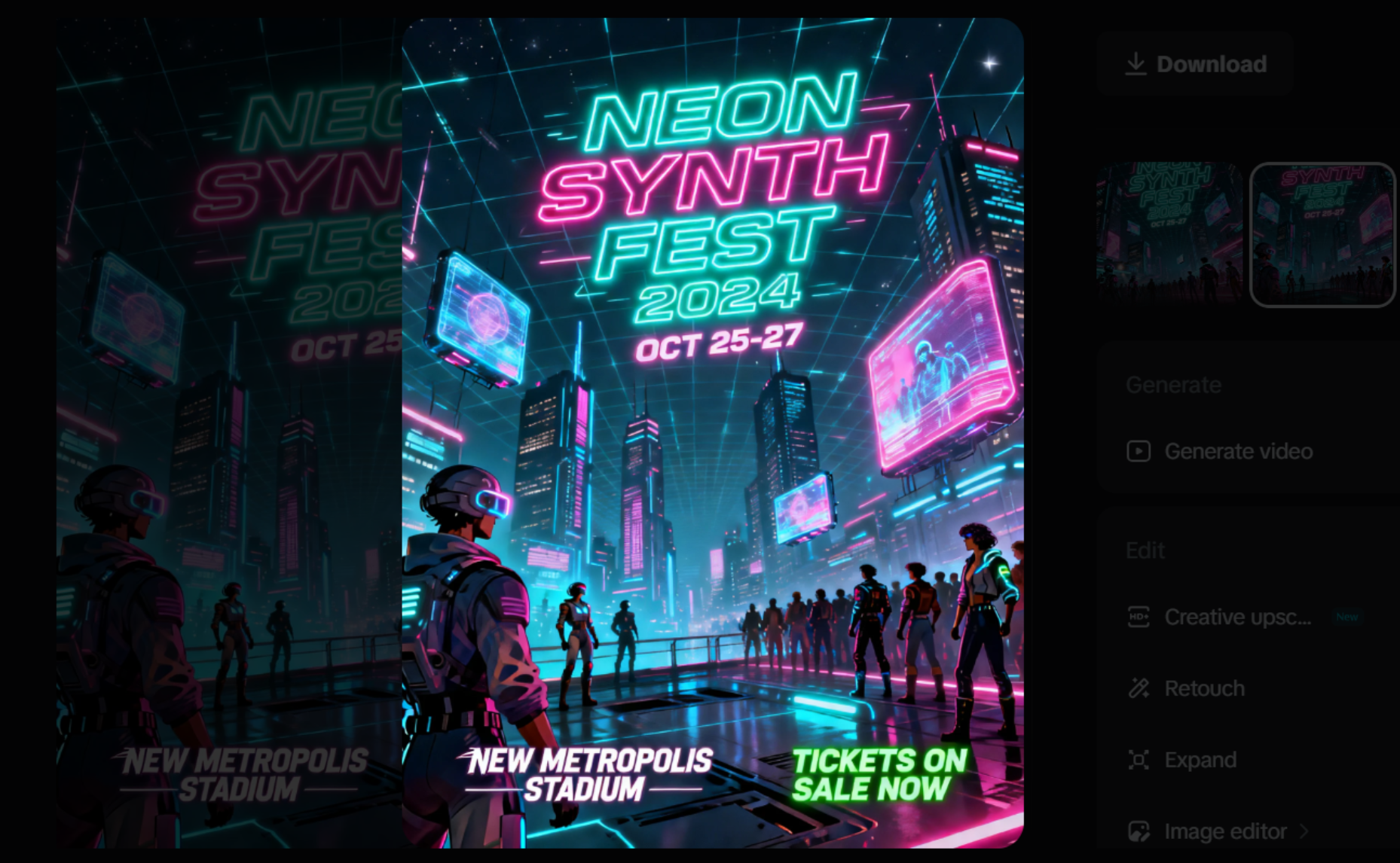 Ide desain poster acara: Poster acara Cyberpunk