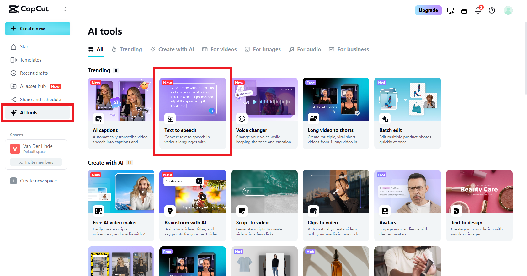 Wählen Sie die Option „Text zu Sprache“