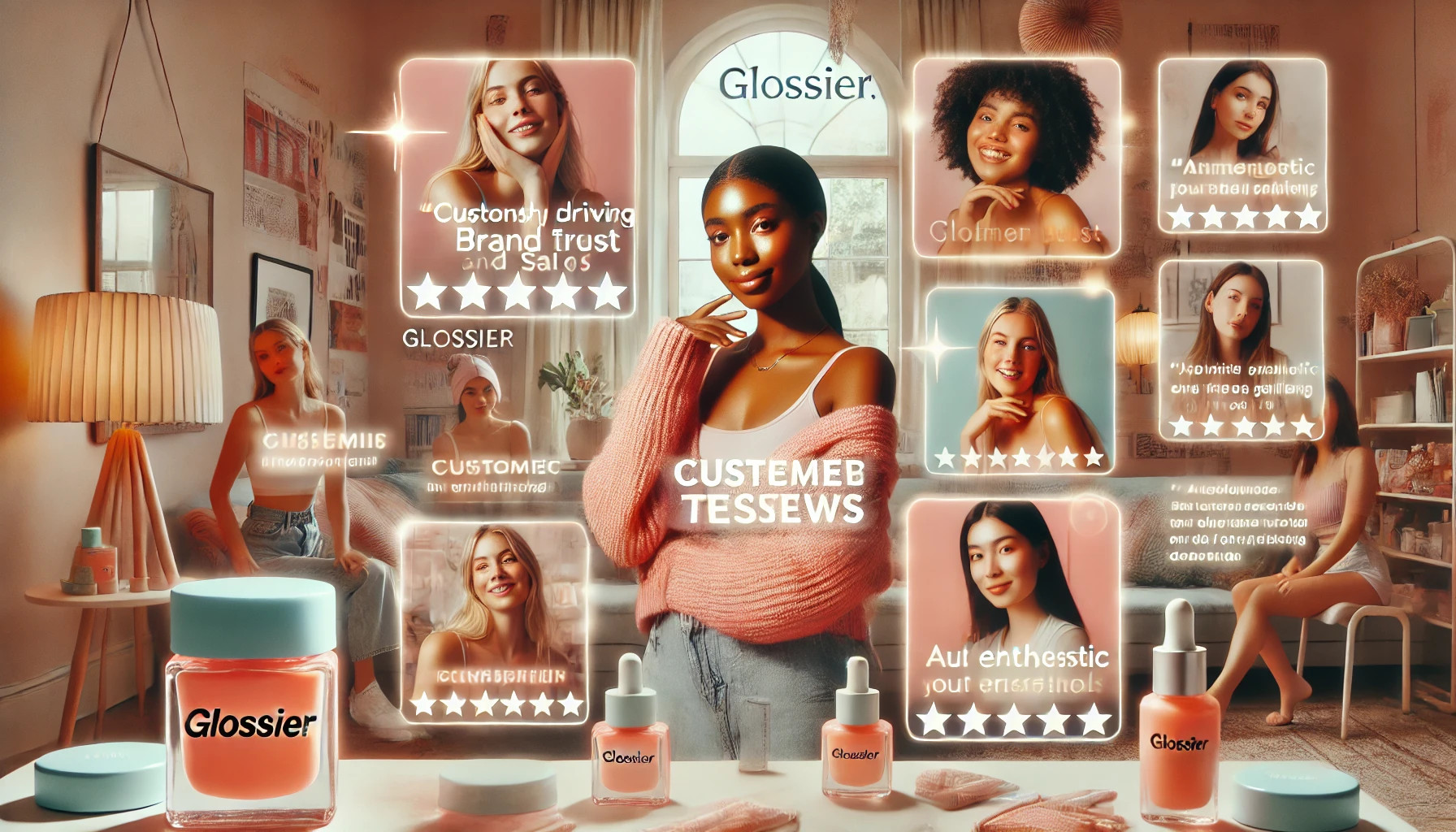 Glossier's customer testimonials