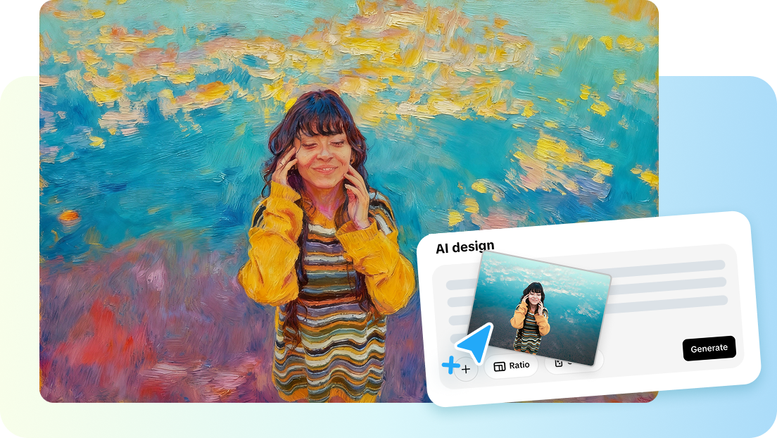 Design de IA para conversão de foto em pintura