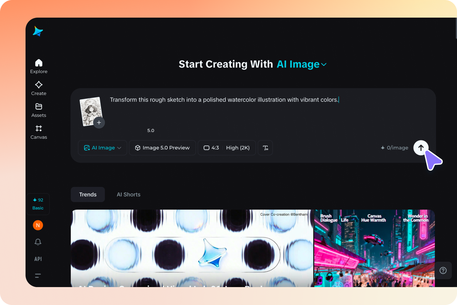 Transform your sketch with image-to-image