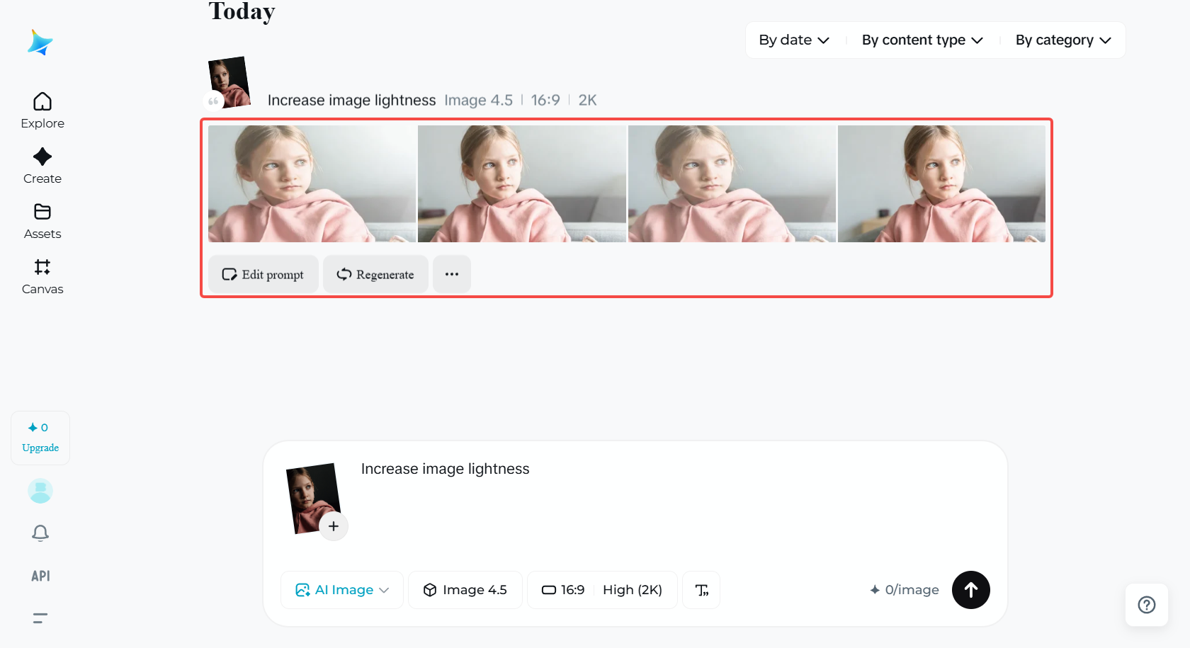 Ajuste a imagem gerada