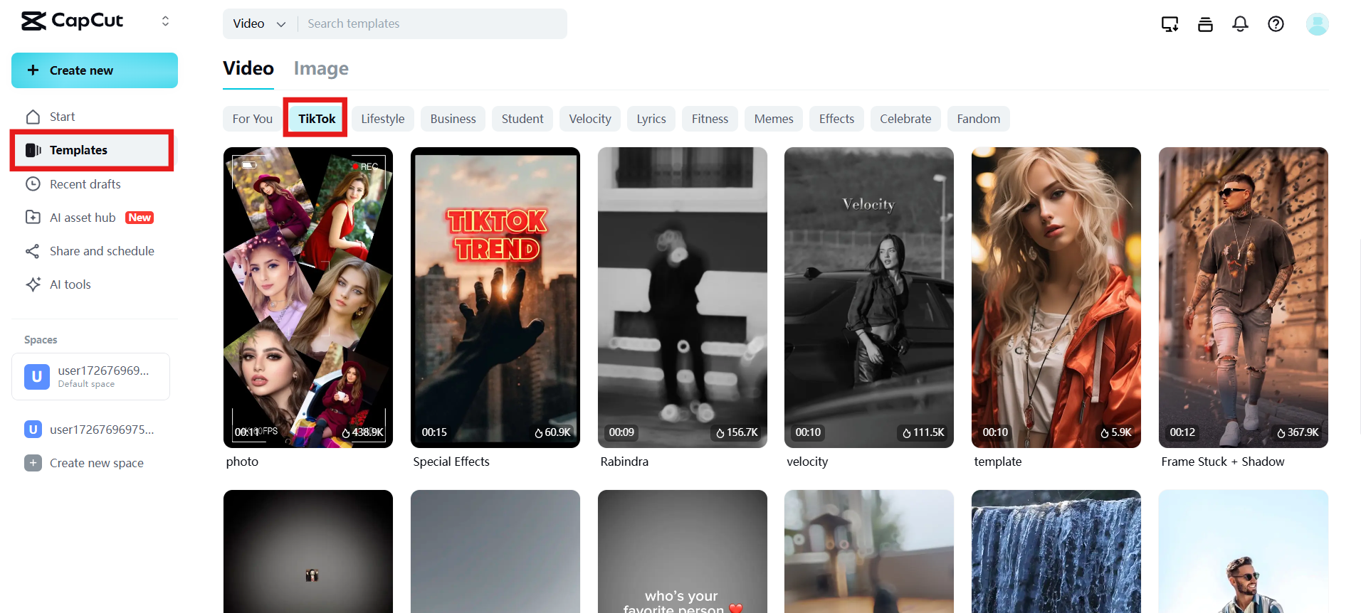 Wählen Sie eine Vorlage aus