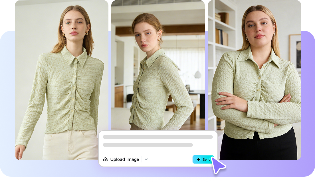 Size and body adaptation with AI model fitting room