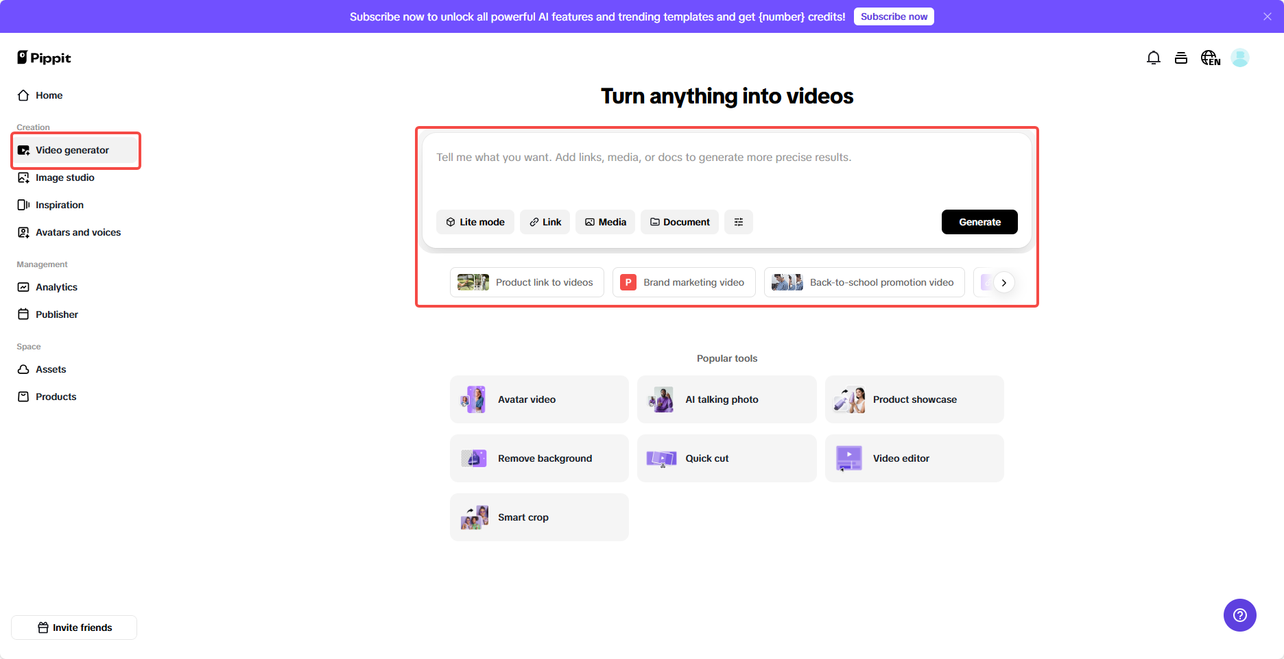 Generate Instagram reels with ease