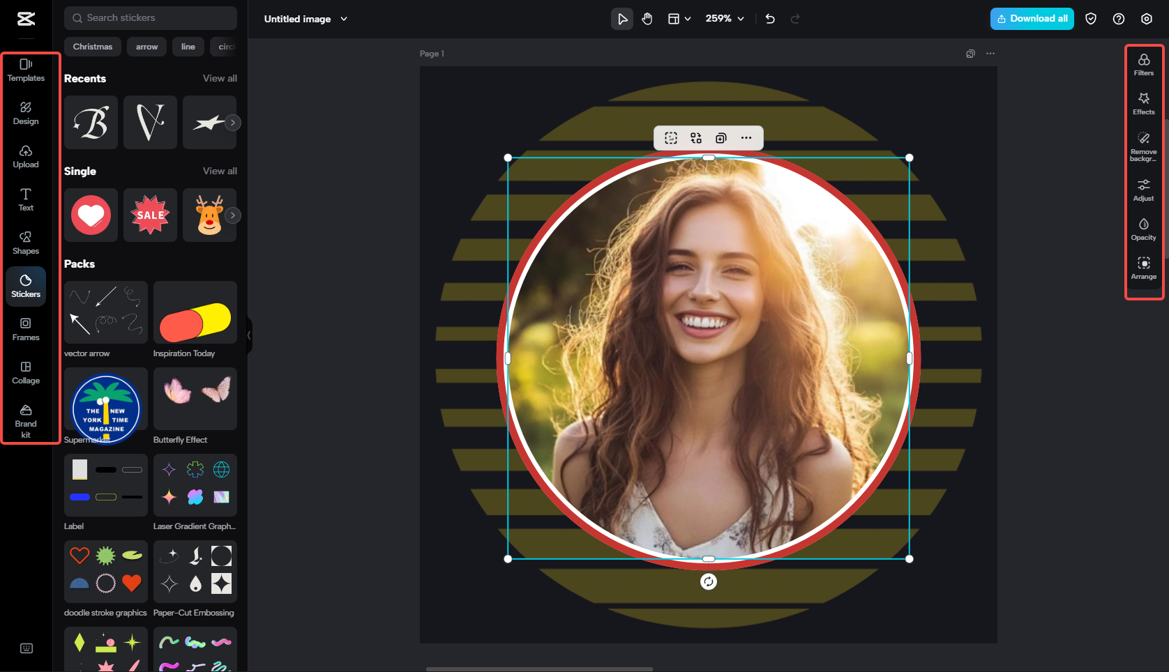 Edit the Instagram profile image