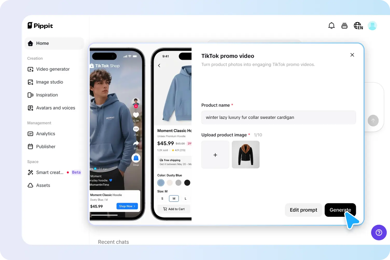 Add product name and images