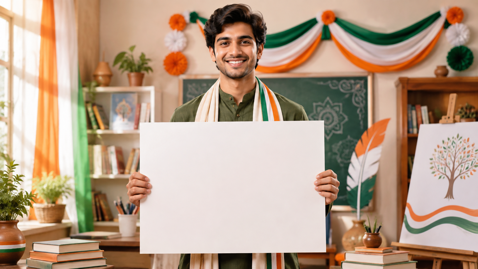 Hindi Diwas Ai Poster Generator hero image created for Dreamina