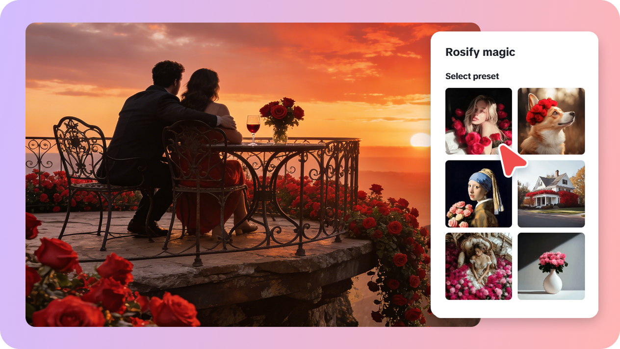 Make fun Valentine's pics with stunning presets