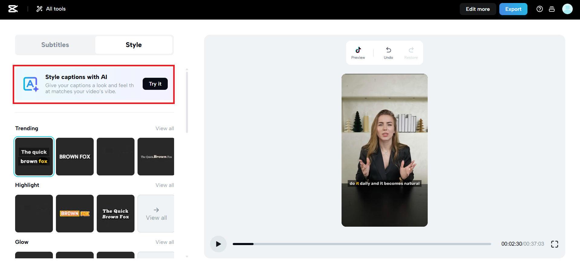 AI-powered style suggestions