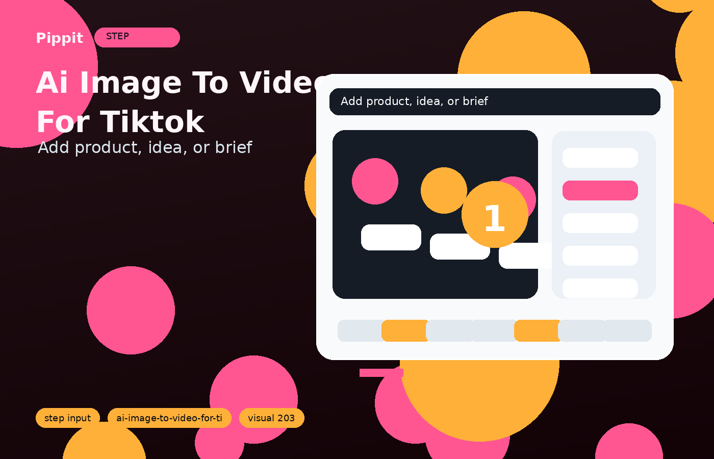 ai image to video for tiktok input step in Pippit