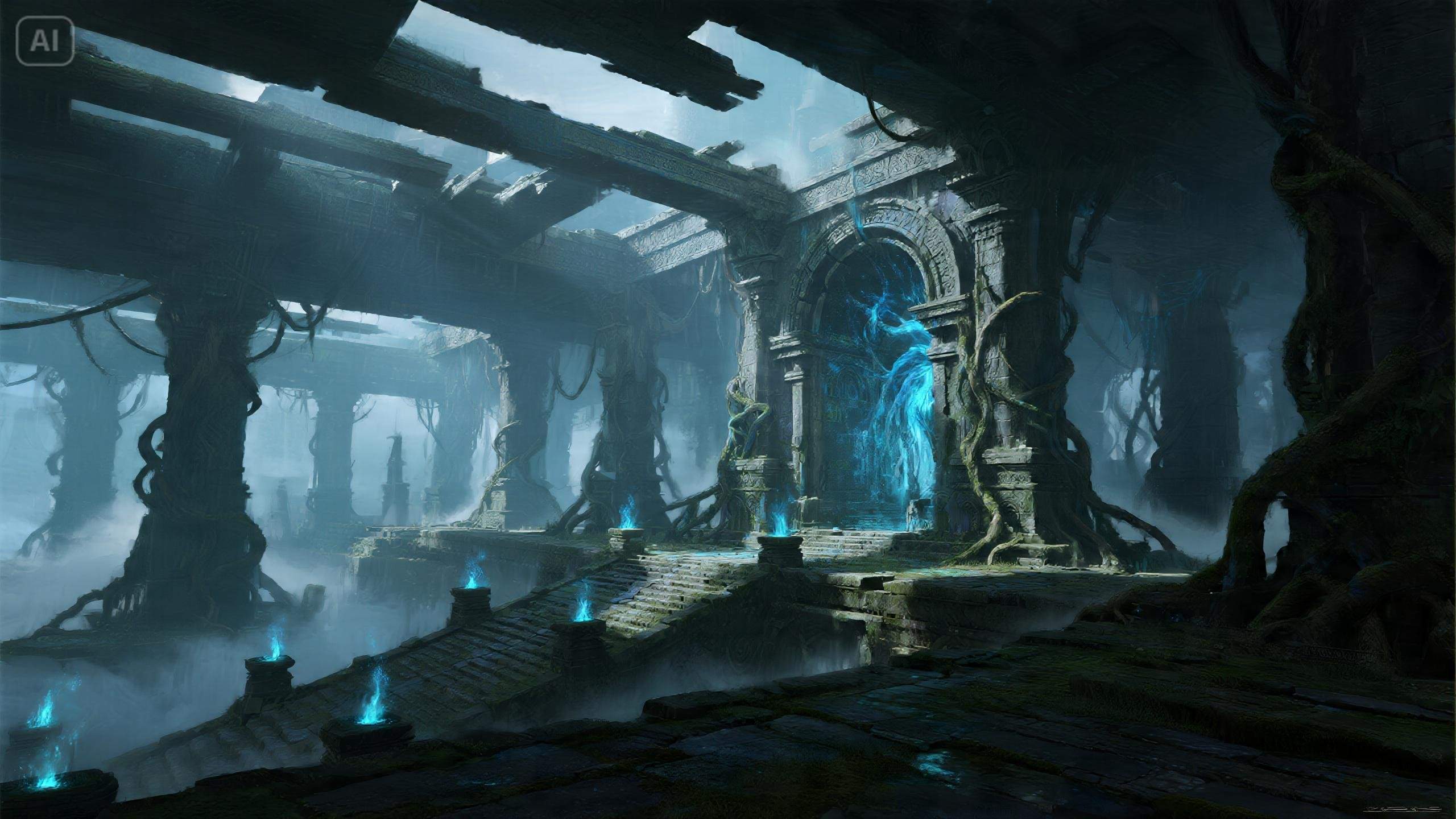Prompt for a game concept art scene