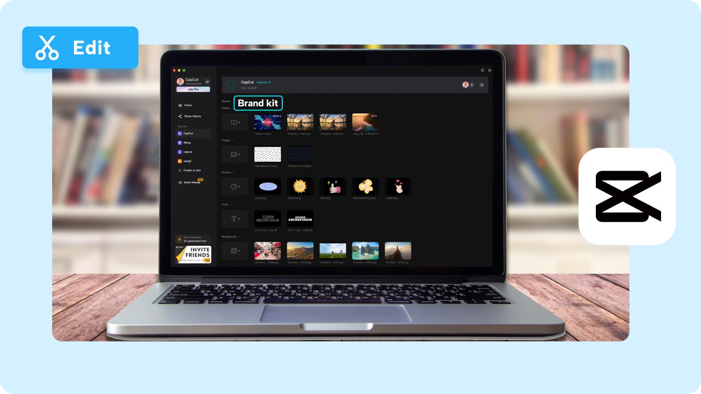 Brand kit setup in CapCut PC