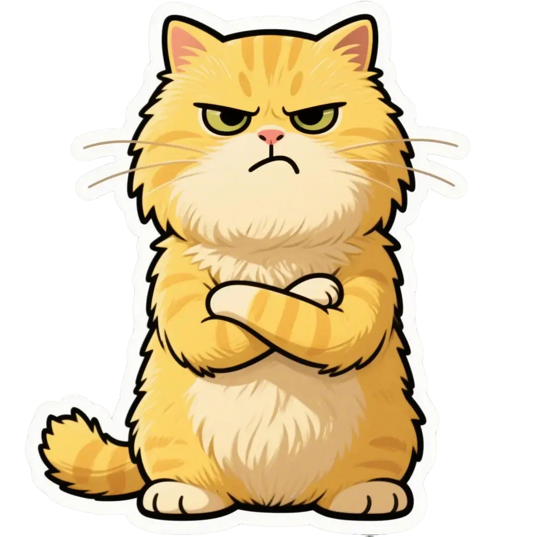 Free cat meme sticker WhatsApp
