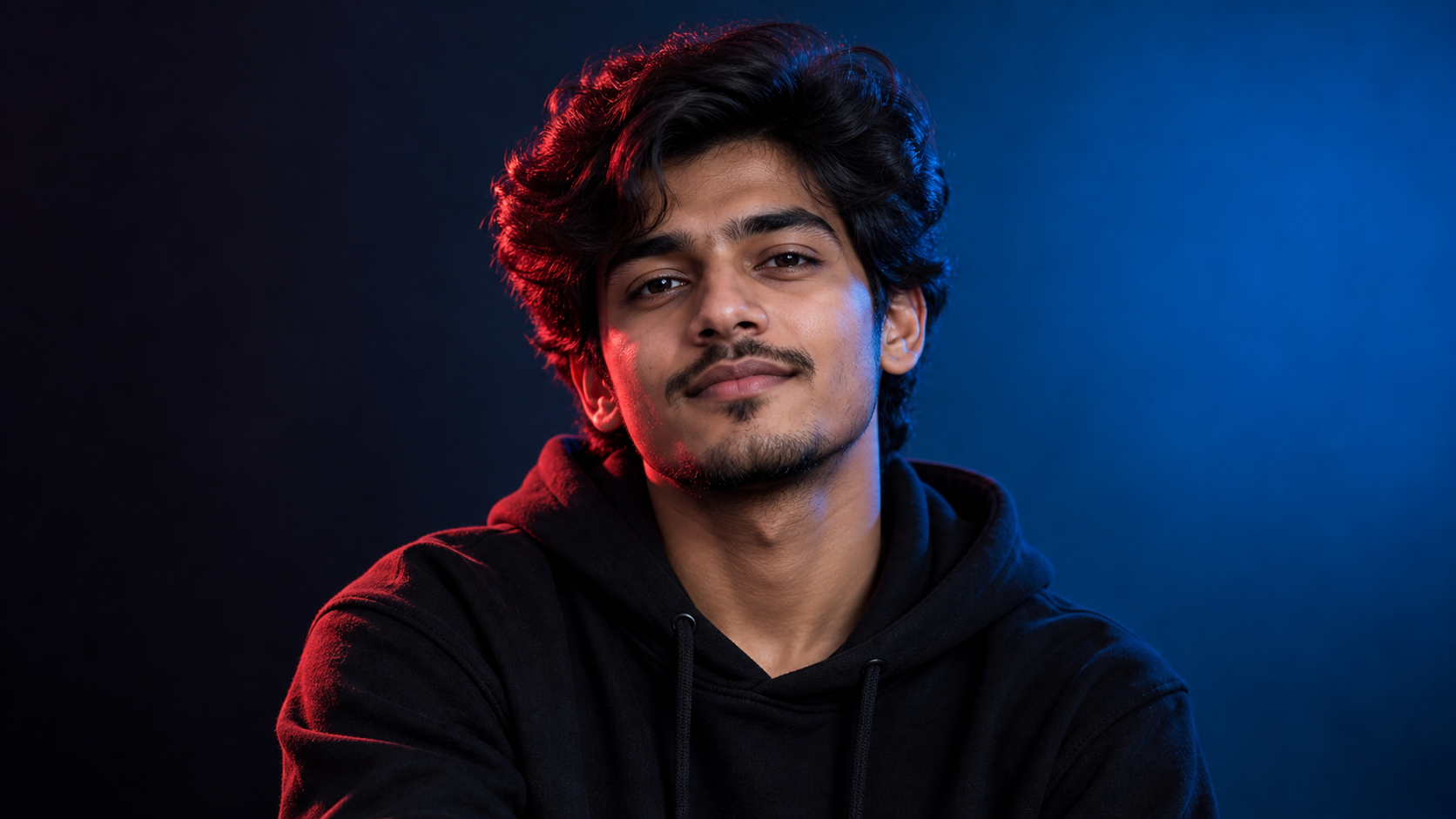 Color-Lit Profile Portrait