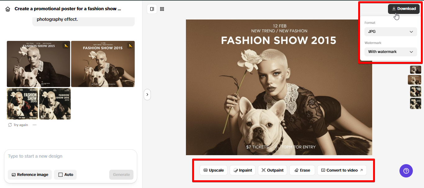 Ine-export ang imahe sa device