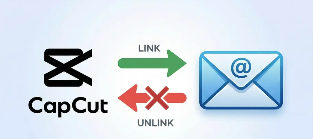 link and unlink email to CapCut