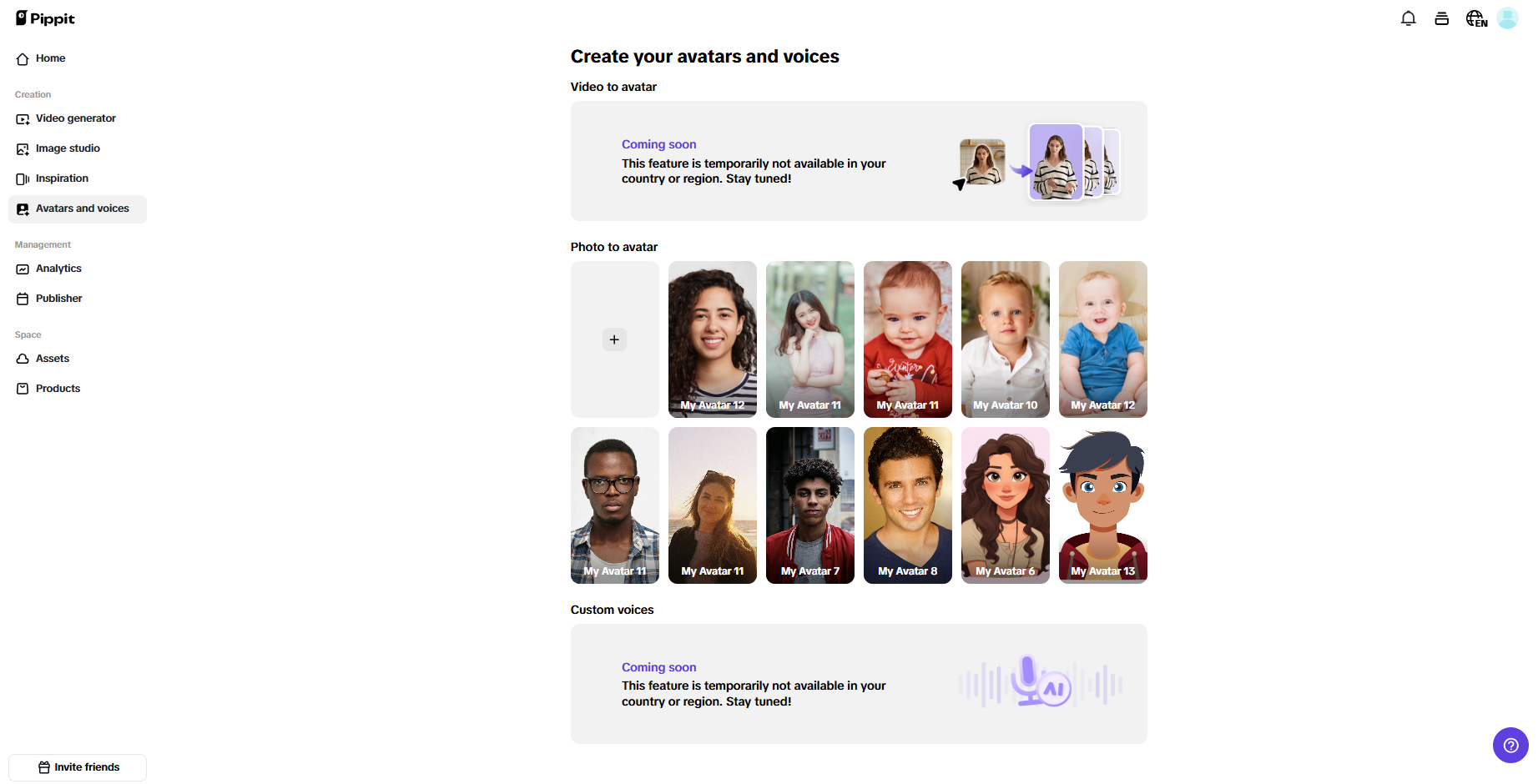 AI voices and avatars