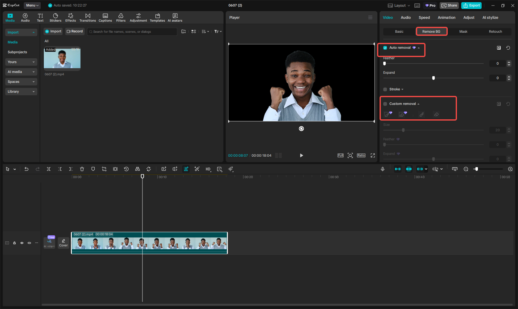 Remove the background