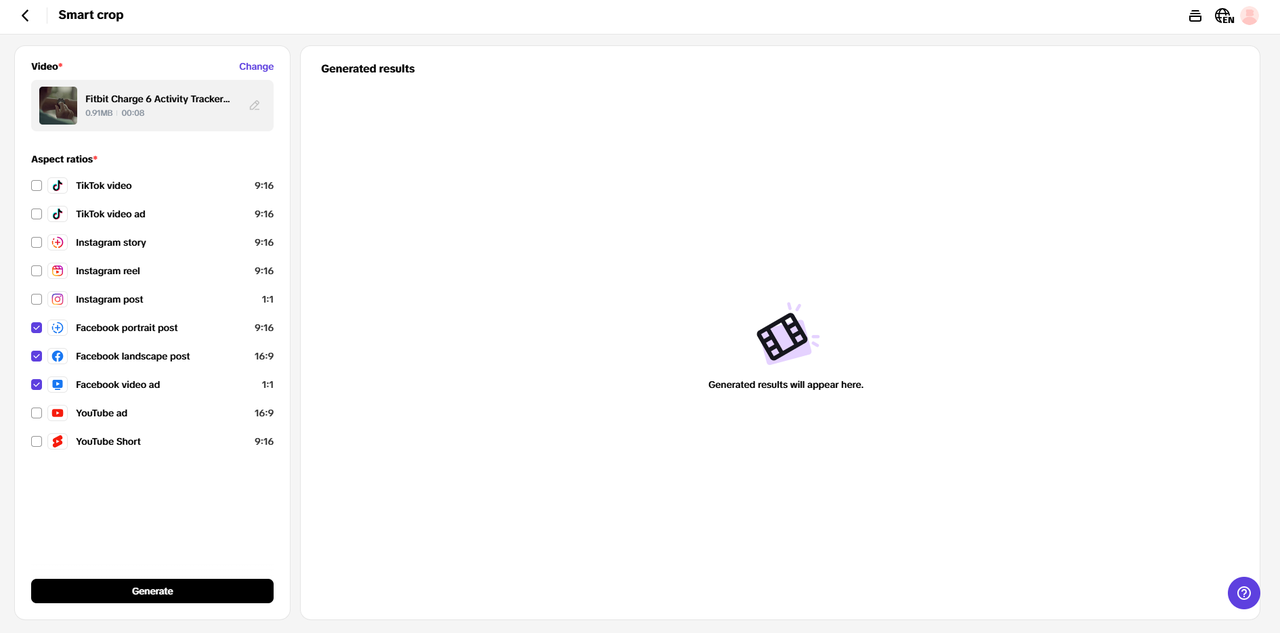 Select the aspect ratio