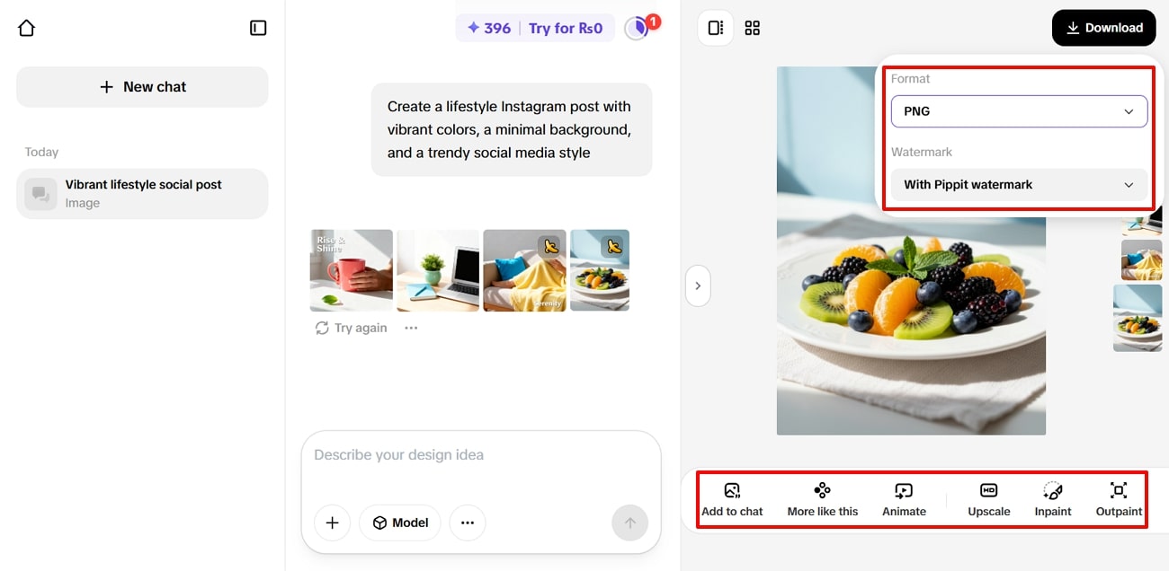 I-download ang nabuong imahe