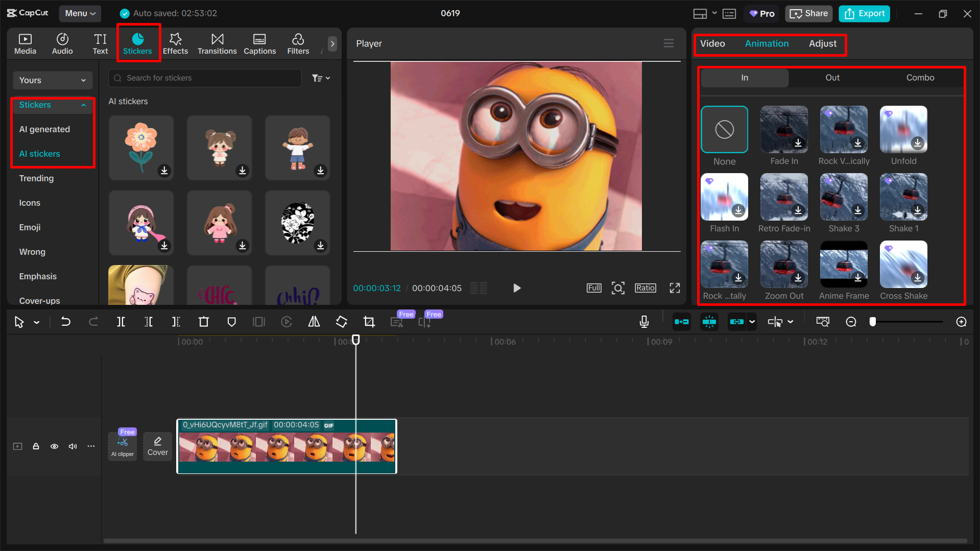 Editing the video in the CapCut desktop video editor