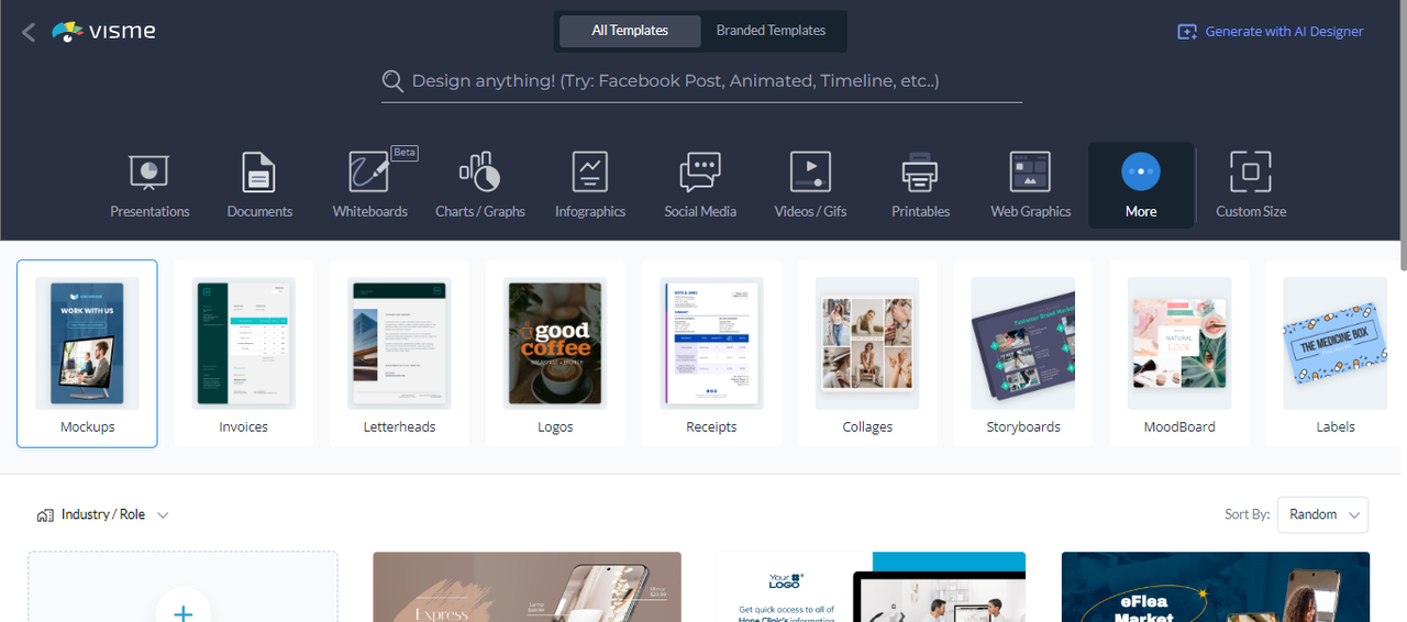 Visme templates