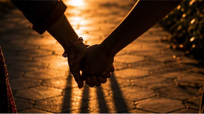 Cinematic Shadow Holding Hand Prompt example 1