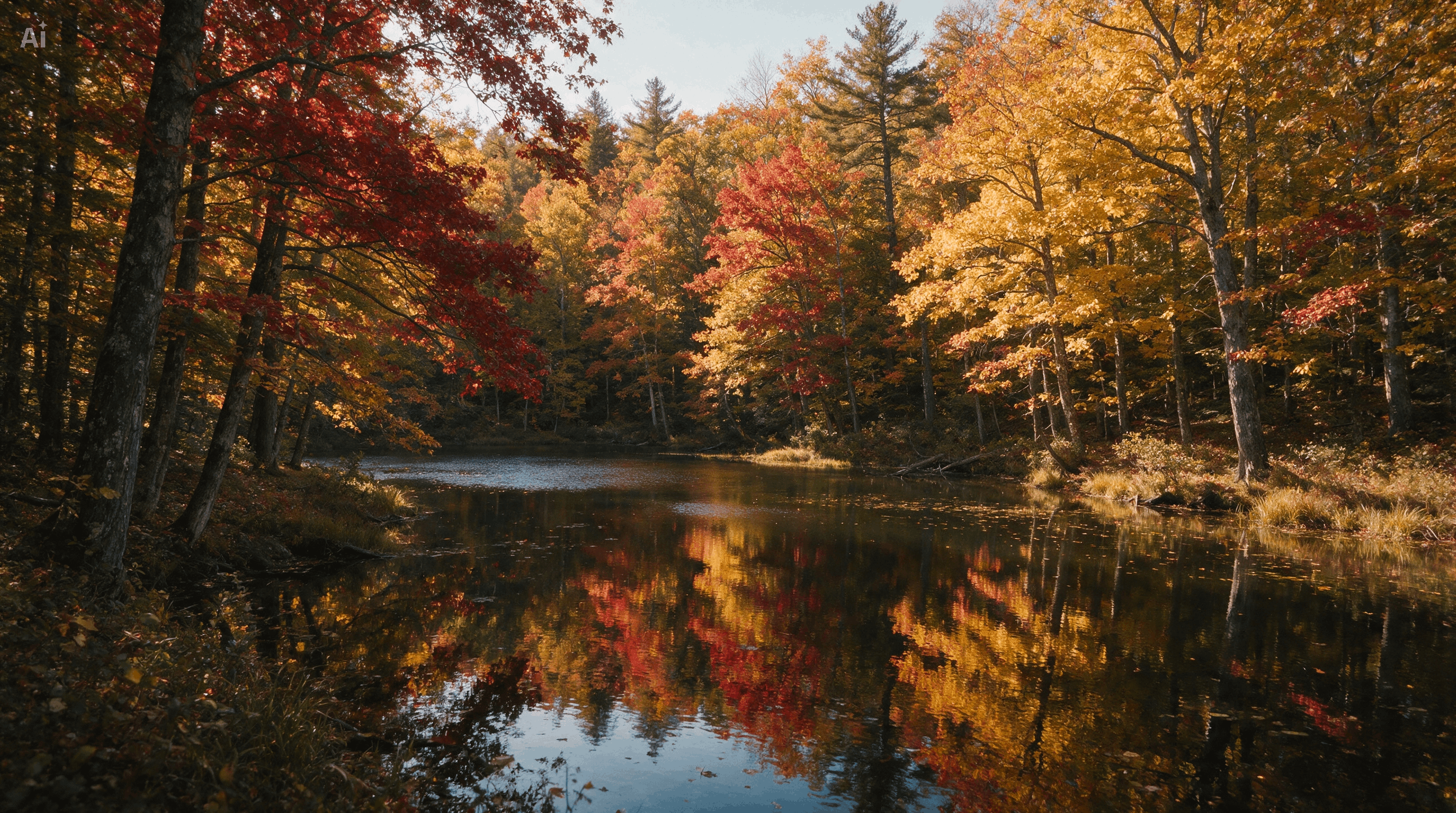 Turn Green Trees Autumn